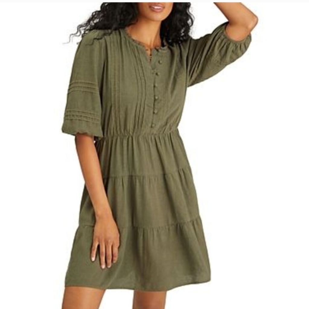 Sanctuary Coastal Women's Mini Dress In Organic Green Size 2/Small